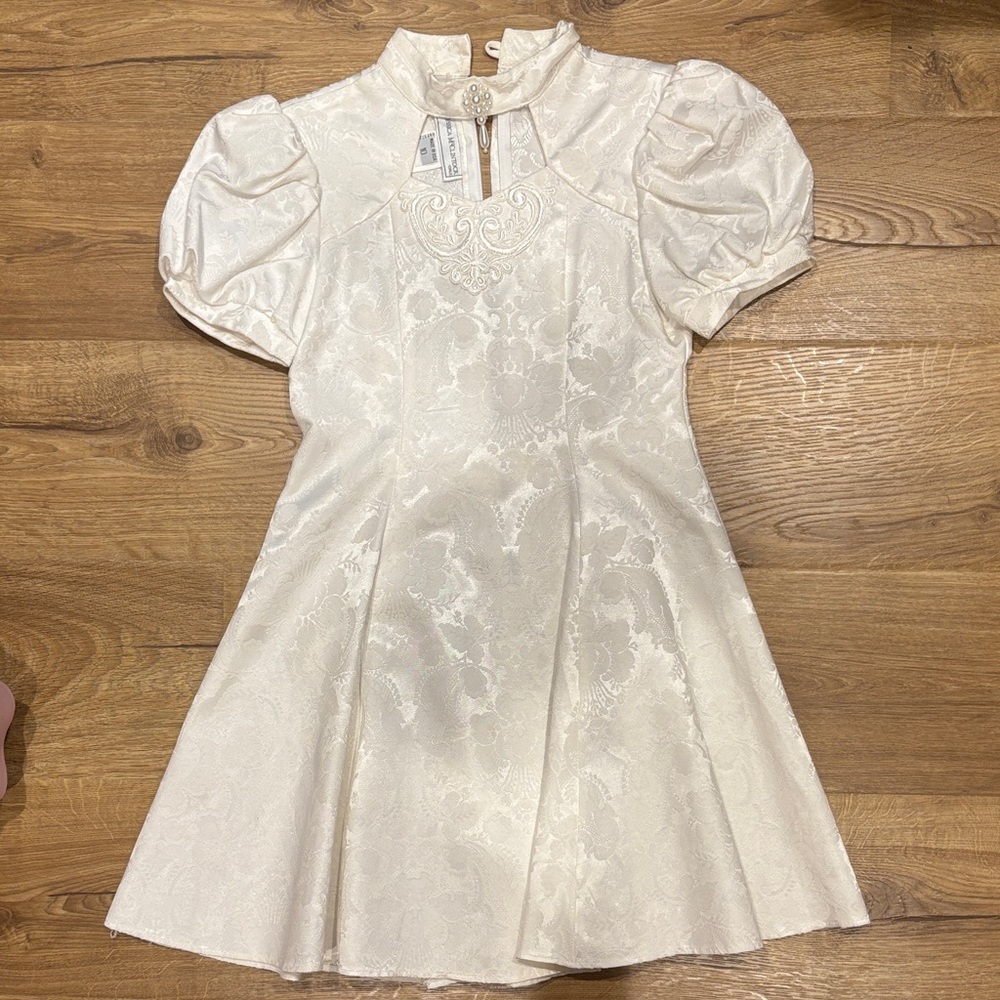 Vintage Jessica McClintock Elegant White Kids Dress